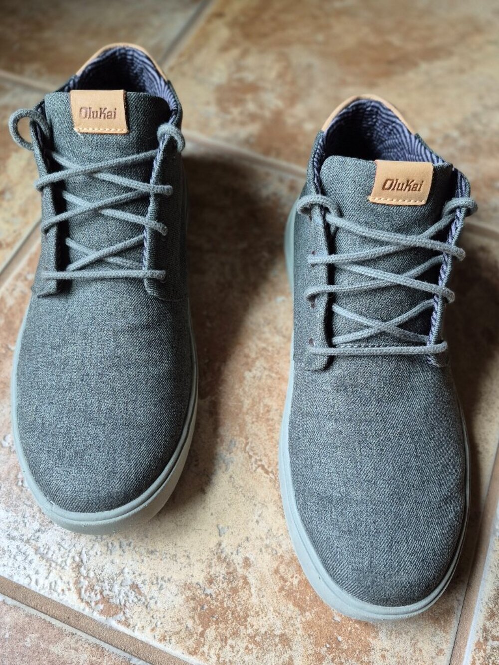 OluKai Nānā Hele Wai‘apo - Men’s Dusy Olive Chukka Boots Size 9